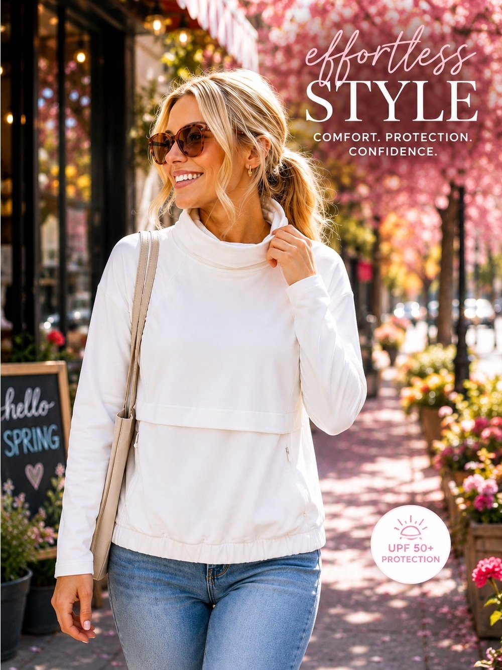 Talbots Cream Turtleneck Pullover Sweater